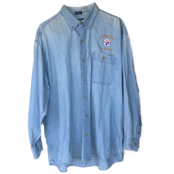 Allsport Other - Vintage Pittsburgh Steelers buttondown denim shirt